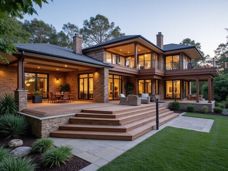 Multi-level deck maximising views