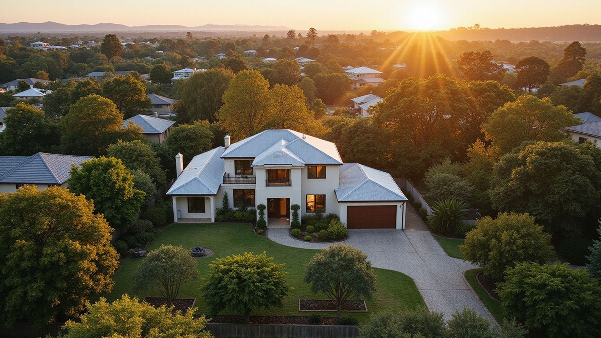 Melbourne's north-eastern suburbs aerial view